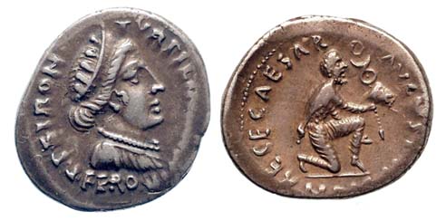 Augustus, 27 B.C.-14 A.D. Rv. Kneeling Parthian
