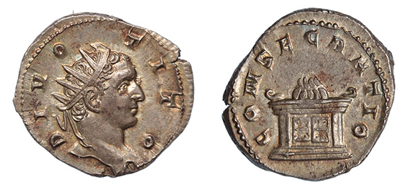 Trajan Decius, 249-251, Divo Tito commemorative 