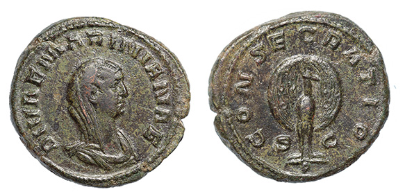 Diva Mariniana, wife of Valerian, 253-260 A.D.