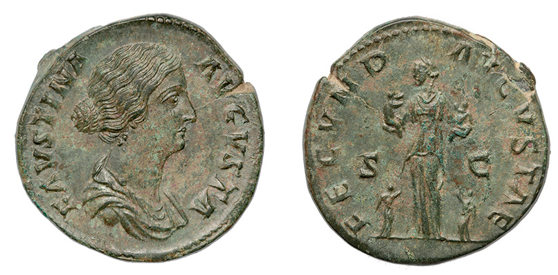 Faustina II, wife of Marcus Aurelius, 161-176 A.D.