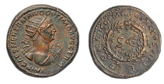 Trajan, 98-117 A.D.  ex: Sternberg, Bank Leu