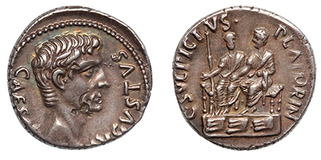 Augustus, 27 B.C.-14 A.D.  Rev. Aug. and Agrippa