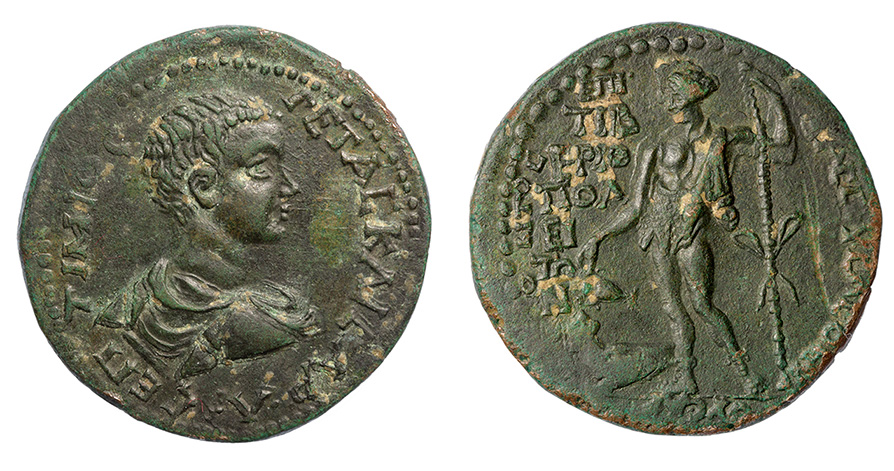 Phrygia, Tiberiopolis, Geta as Caesar, 198-209 A.D