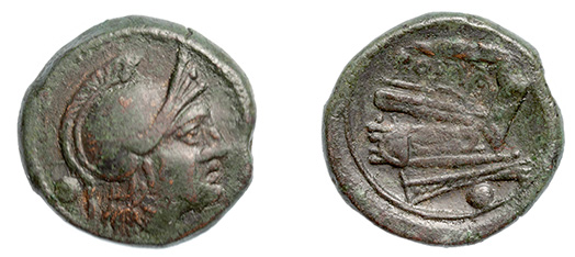 Rome, Anonymous, AE Struck Uncia, Sicily