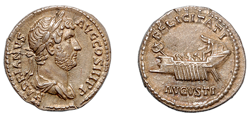 Hadrian, 117-138 A.D. Rev. Galley