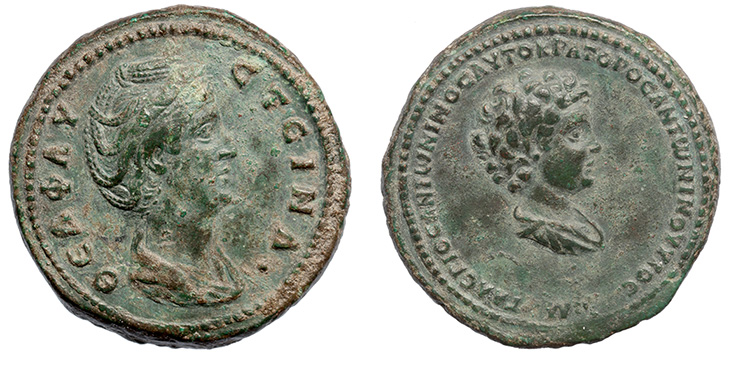Diva Faustina I and Galerius Antoninus,
