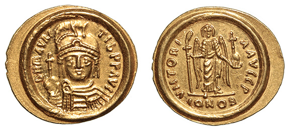 Maurice Tiberius, 582-602 A.D. Ravenna, Dated