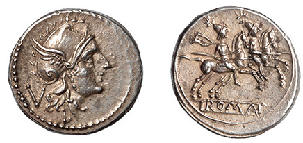 Annonymous, AR Quinarius, Luceria mint