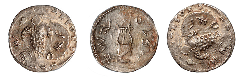 Bar Kokhba, year 2 = 133/4 A.D.  o/s on Vespasian