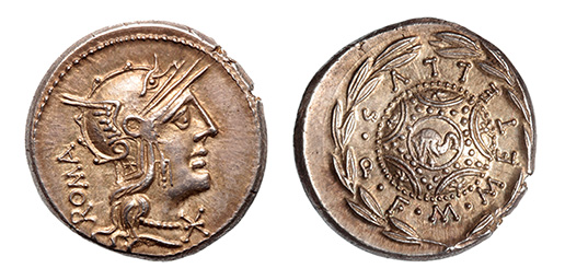 M. Caecilius Metellus, 127 B.C.  ex: Haeberlin 