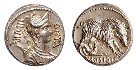 C. Hosidius Geta, 68 B.C. no spear variety RR