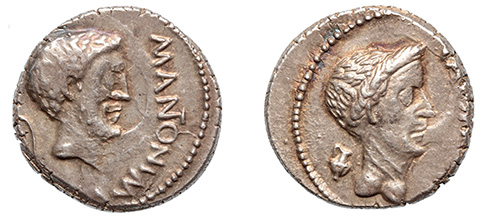 Marc Antony and Divus Julius Caesar, 43 B.C.