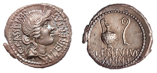 C. Cassius, 43-42 B.C.