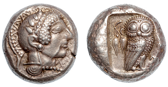 Attica, Athens, new type after Marathon, RR