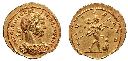 Aurelian, 270-275 A.D. pedigree to 2004