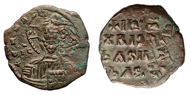Anonymous issue, John I, 969-976 A.D. rotated die