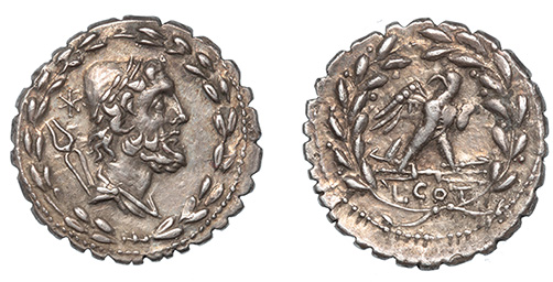 L. Aurelius Cotta, 105 B.C. rare variety