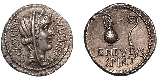 C. Cassius, 43-42 B.C.