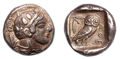 Attica, Athens, AR Drachm, ex: Leu 2004