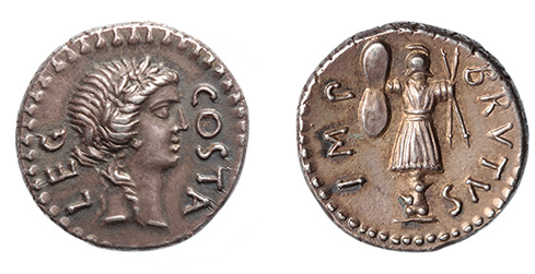 Brutus Imperator and Pedanius Costa, 42 B.C.