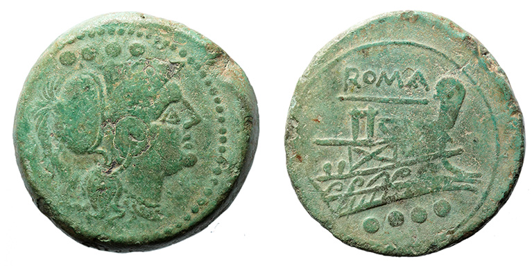 Central Italy Anonymous, AE Triens, ex: RBW