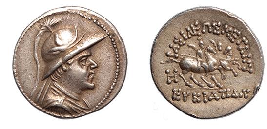 Baktria, Eukratides I, 170-155 B.C. ex: Sternberg