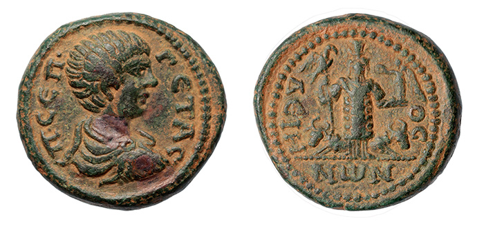 Decapolis, Dium, Geta, Caesar, 198-209 A.D.