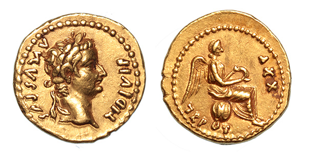 Tiberius, 14-37 A.D.  ex: Hess-Divo 1970