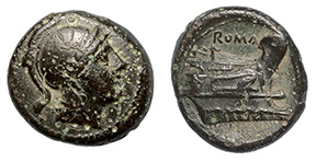 Rome, Anonymous, AE Struck Quartuncia