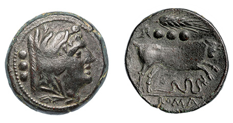 Sicily, Anonymous, AE Struck Quadrans