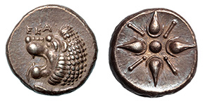 Karian Dynast, Hekatomnos, 392-377 B. C. 2000 ped,